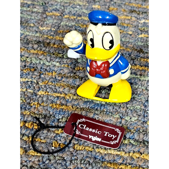 VTG Yujin Plastic Donald Duck Ramp Walker 2 1/4" With Tag Rare - Picture 1 of 5